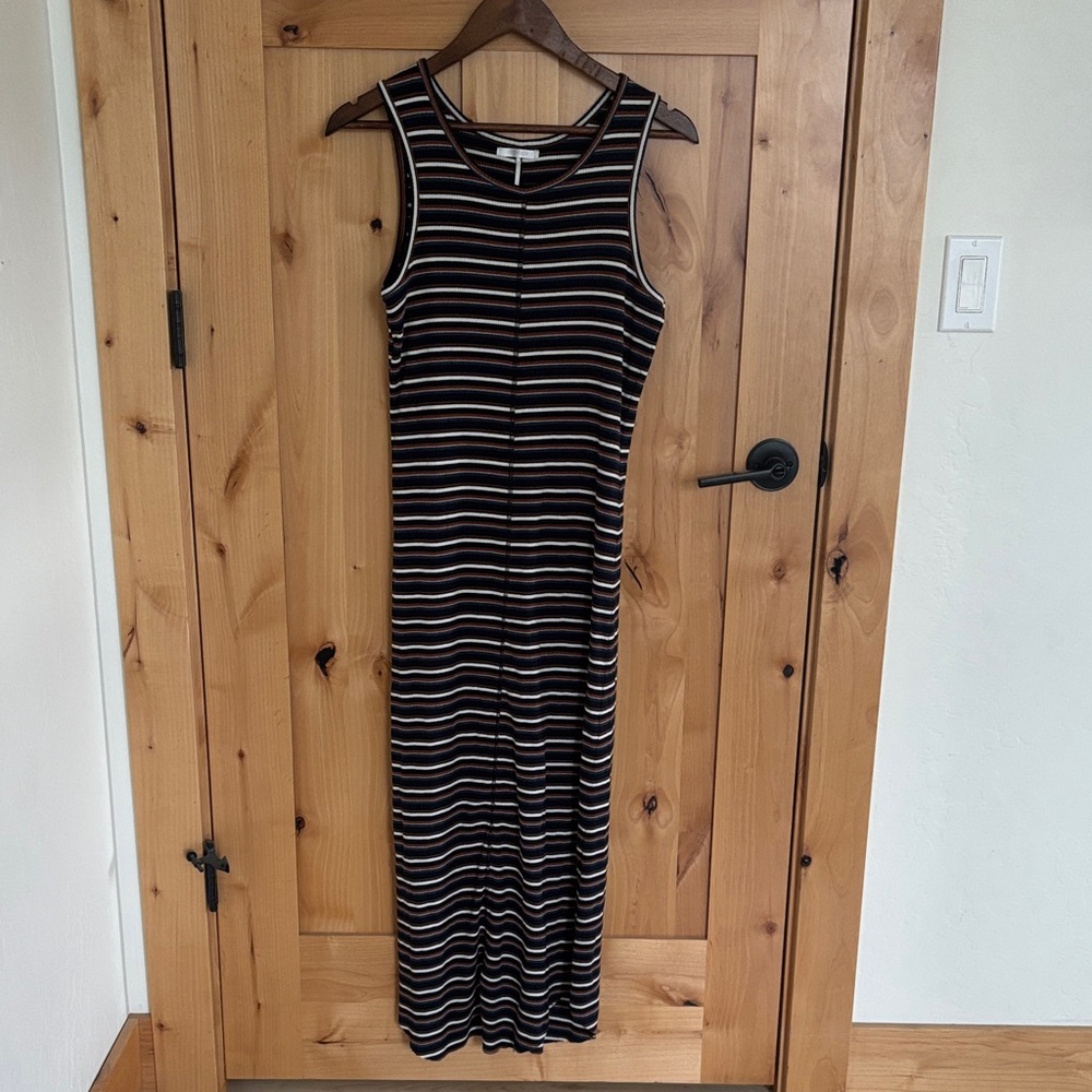 Striped Sleeveless Maxi Dress